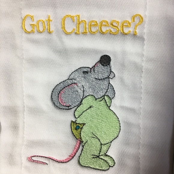 👶🏻BABY 2pcs BURP EMBROIDERED COTTON CLOTHES - Picture 2 of 4